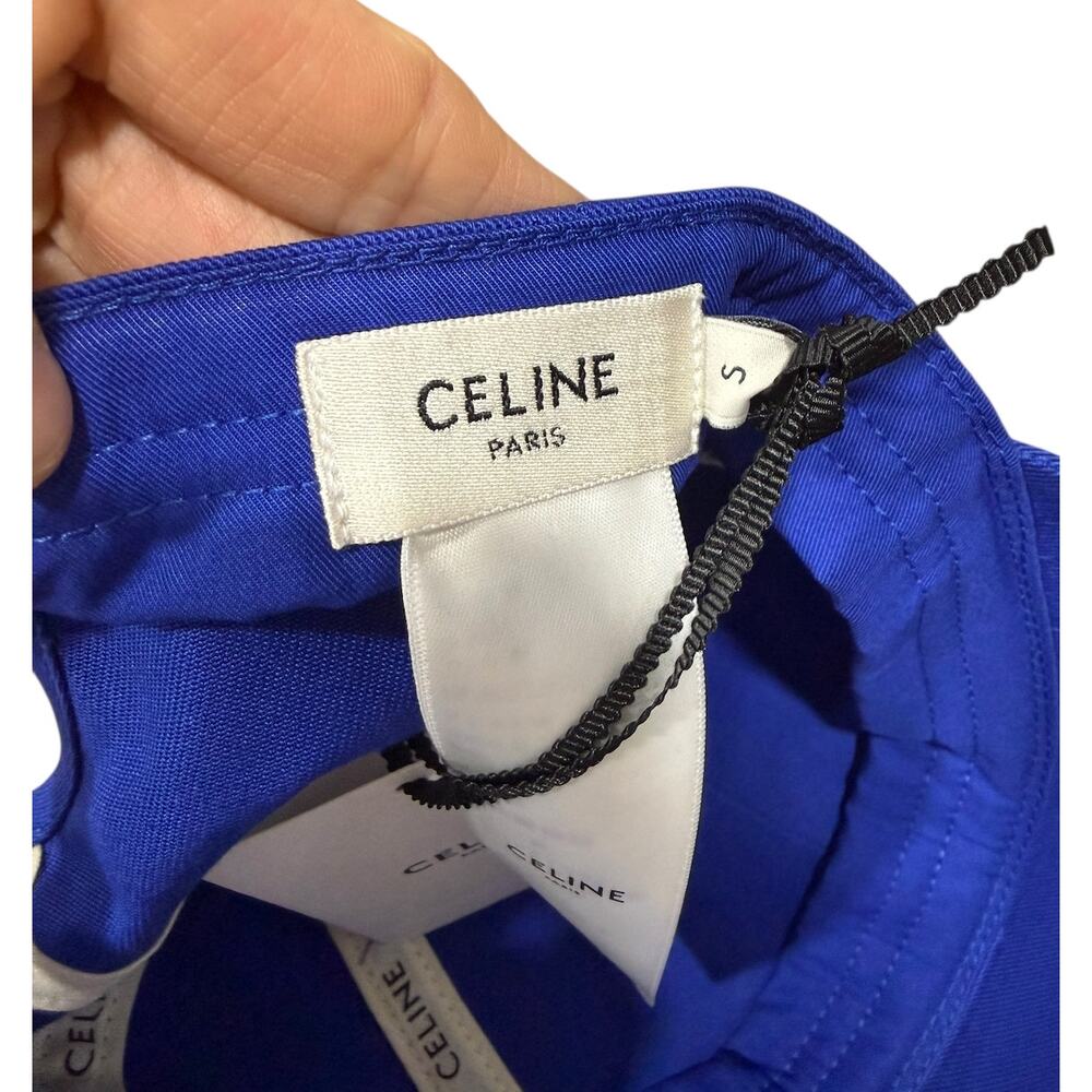 Celine Womens Triomphe Baseball Hat Cap Royal Blue Small Bleu Roi - Picture 5 of 6